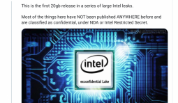 Intel 20G 內部資料洩露，含原始碼、文件與培訓影片等內容