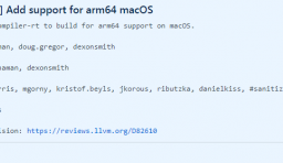 部分開源專案著手支援 macOS ARM64