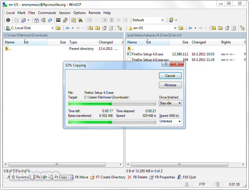 WinSCP 5.15.4 Screenshot 3