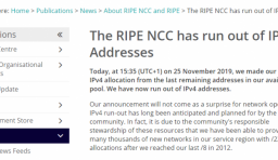 RIPE NCC 已分配完可用池中最後剩餘的 IPv4 地址