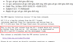 GCC 7.5 發布，GCC 7 分支的最後更新版本