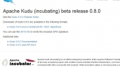 Apache Kudu (incubating) 0.8.0 發布，Hadoop 存儲系統