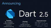 Dart 2.5 發布，支持 Dart 與 C 相互調用